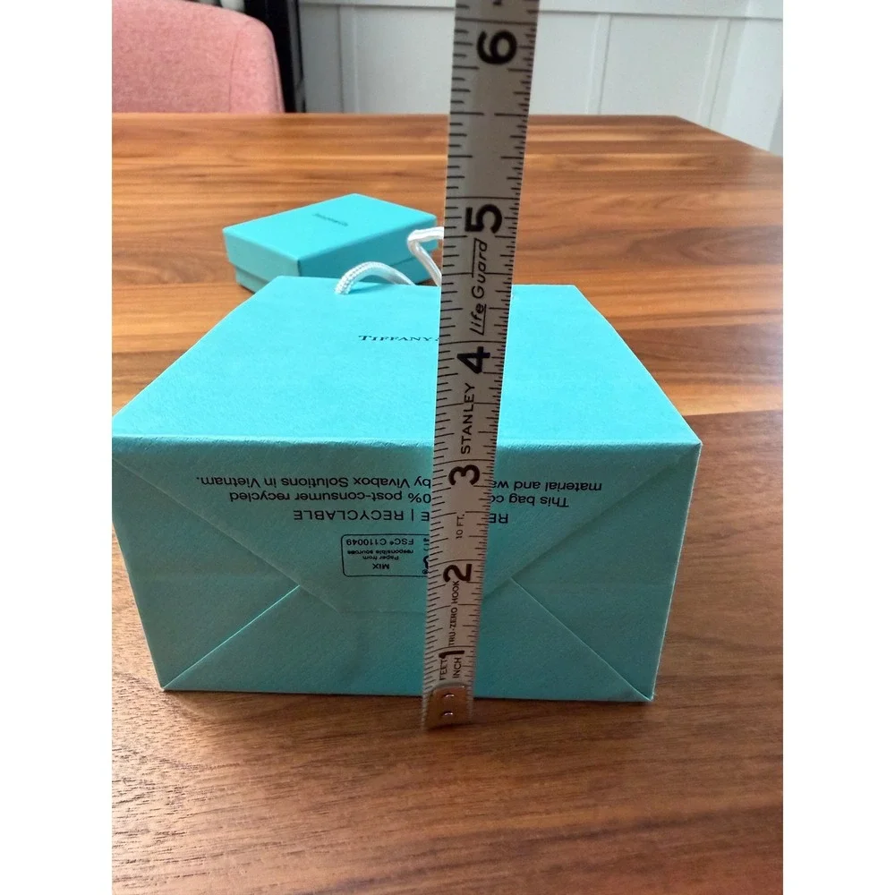 Tiffany & Co Empty Jewelry Box Bag Ribbon Blue Packaging Set Luxury *No Jewelry